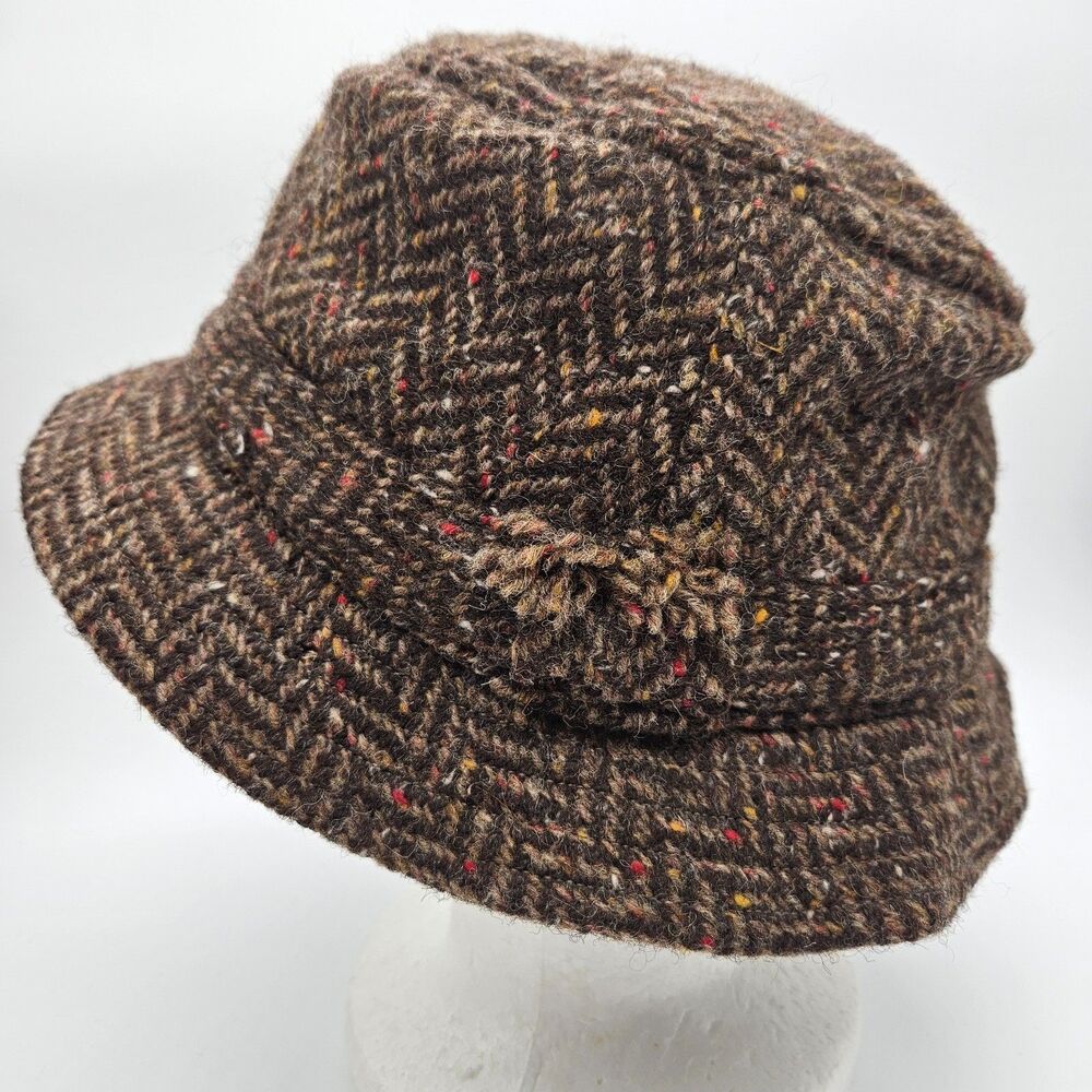 Hanna Hats Men's Donegal Tweed Original Irish Walking Hat Size Medium New Wool
